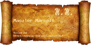 Maszler Marcell névjegykártya